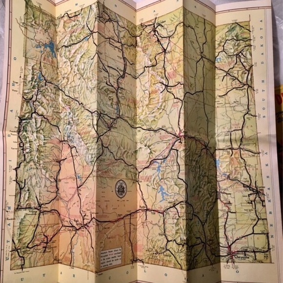 1960 Wyoming State Highway Map Photos and Maps - Picture 3 of 5